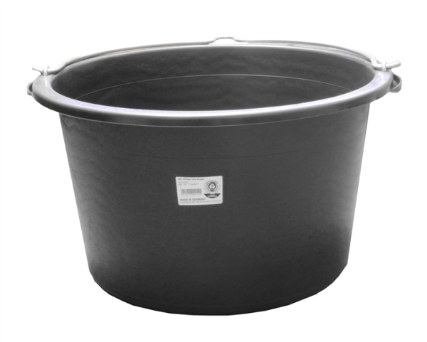 JOPA Mörtelkübel 55155 schwarz, 40 Liter, mit Bügel und Skalierung, TÜV/GS-geprüft