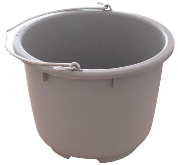 Profibau Mörteleimer 55200 Jumbo grau, 13 l, schwere Ausführung, mit Liter-Skala
