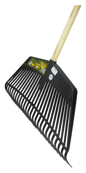 JOST Kunststoff-Laubbesen 55389 mit Stiel, 26 Zinken, 600 mm Breite