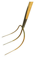 Profibau Heugabel 55552 mit 3 Zinken, Schienenzwinge und Stiel, 300 x 300 mm, EN 11605