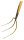 Profibau Heugabel 55552 mit 3 Zinken, Schienenzwinge und Stiel, 300 x 300 mm, EN 11605
