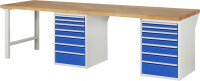 RAU Werkbank 7517A8, B3000xT900xH840mm, 14xSchublade-TA,...