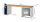 RAU Werkbank 7610A2, B2500xT900xH890mm, 4xSchublade-TA, 1xSSKL, 03-7610A2-259B4M.11