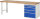 RAU Werkbank 7611A1, B2500xT700xH890mm, 5xSchublade-TA, 03-7611A1-257B4M.11