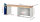 RAU Werkbank 7710A2, B2500xT900xH890mm, 4xSchublade-TA, 1xSSKL, 03-7710A2-259B4M.11