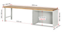 RAU Werkbank 7711A1, B3000xT900xH890mm, 5xSchublade-TA, 03-7711A1-309B4M.11