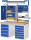 RAU Werkbank 7821A3, B1500xT900xH890mm, 10xSchublade-TA, 03-7821A3-159B4M.11