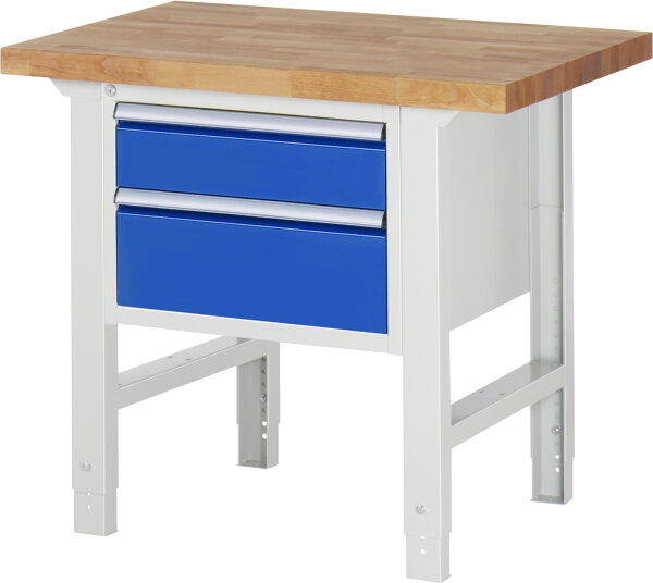 RAU Werkbank höhenverstellbar 7123A1, B1000xT700xH790-1140mm, 1xSchublade-VA, 13-7123A1-107B4H.11