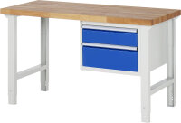 RAU Werkbank höhenverstellbar 7123A1, B1500xT700xH790-1140mm, 1xSchublade-VA, 13-7123A1-157B4H.11