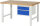 RAU Werkbank höhenverstellbar 7123A1, B1500xT900xH790-1140mm, 1xSchublade-VA, 13-7123A1-159B4H.11