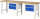 RAU Werkbank höhenverstellbar 7123A1, B2500xT700xH790-1140mm, 2xSchublade-VA, 13-7123A1-257B4H.11