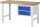 RAU Werkbank höhenverstellbar 7125A1, B1500xT700xH790-1140mm, 2xSchublade-VA, 13-7125A1-157B4H.11