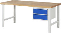 RAU Werkbank höhenverstellbar 7125A1, B2000xT900xH790-1140mm, 2xSchublade-VA, 13-7125A1-209B4H.11
