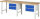 RAU Werkbank 7125A1, B2500xT700xH840mm, 4xSchublade-VA, 13-7125A1-257B4S.11