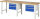 RAU Werkbank 7126A1, B2500xT700xH840mm, 6xSchublade-VA, 13-7126A1-257B4S.11