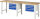 RAU Werkbank 7132A1, B2500xT700xH840mm, 8xSchublade-VA, 13-7132A1-257B4S.11