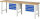 RAU Werkbank 7133A1, B2500xT700xH840mm, 8xSchublade-VA, 13-7133A1-257B4S.11