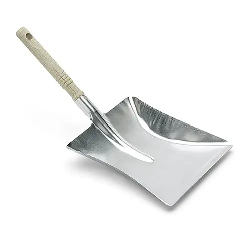 Nölle Profi Brush Kehrschaufel 60325 verzinkt mit Holzgriff, 44 x 22 cm