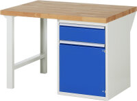 RAU Werkbank 7502A1, B1250xT900xH890mm, 1xSchublade-VA,...