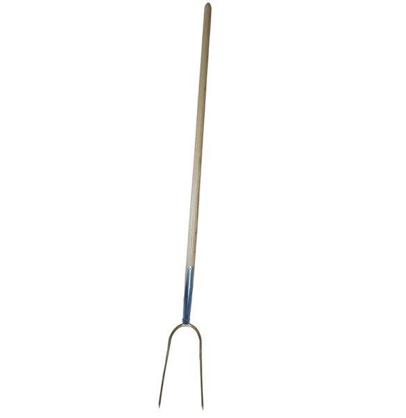 Profibau Ballengabel 60490, 2 Zinken, Gold lackiert, 310x160 mm, Eschenstiel 1350 mm