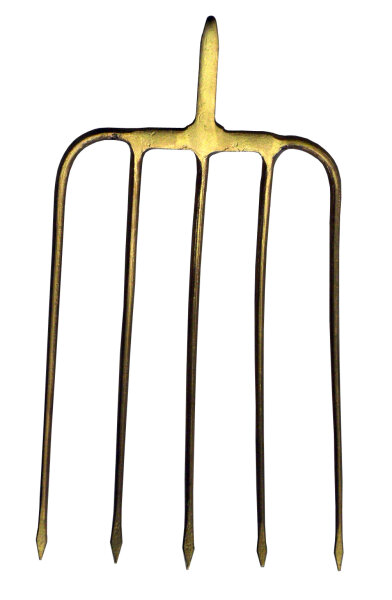 Profibau Kompostgabel 60493 gold lackiert, 5 Zinken, 280x210 mm, Eschenstiel 1350 mm