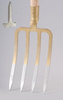 Profibau Spatengabel 60494 Bajonettzinken gold lackiert,...