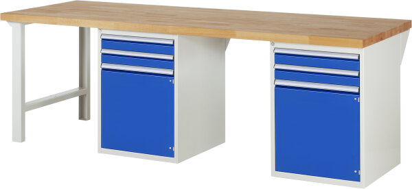 RAU Werkbank 7503A8, B2500xT900xH890mm, 4xSchublade-VA, 2xTür, 13-7503A8-259B4M.11