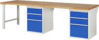 RAU Werkbank 7507A8, B3000xT900xH890mm, 3xSchublade-VA,...