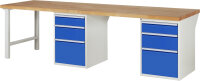 RAU Werkbank 7508A8, B3000xT900xH890mm, 6xSchublade-VA,...