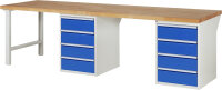 RAU Werkbank 7509A8, B3000xT900xH840mm, 8xSchublade-VA,...