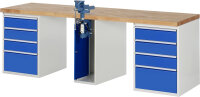 RAU Werkbank 7510A0, B2500xT700xH890mm, 8xSchublade-VA,...