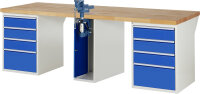 RAU Werkbank 7510A0, B2500xT900xH840mm, 8xSchublade-VA,...