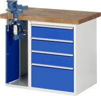 RAU Werkbank 7510A2, B1000xT700xH890mm, 4xSchublade-VA,...