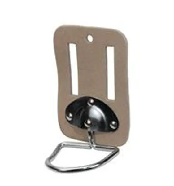 Profibau Hammerhalter 60758 Leder braun, mit beweglicher Metallöse, Ø 65/50 mm