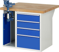 RAU Werkbank 7510A2, B1000xT900xH890mm, 4xSchublade-VA,...