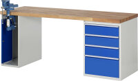 RAU Werkbank 7510A2, B2000xT700xH890mm, 4xSchublade-VA,...