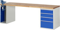 RAU Werkbank 7510A2, B2500xT700xH890mm, 4xSchublade-VA,...