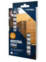 LYRA Industriekreide, 11 x 11 x 85 mm, weiß,12er Pack