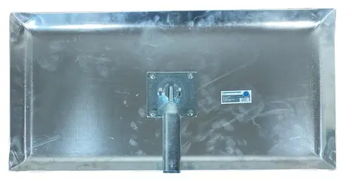 Alu-Betonschieber 60854, Breite 123 cm, mit Gelenk-Stielhalterung, umlaufender Seitenrand