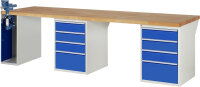 RAU Werkbank 7510A9, B3000xT900xH890mm, 8xSchublade-VA,...