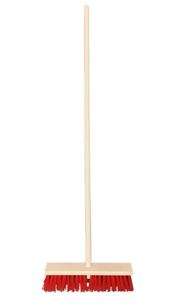 Profibau Straßenbesen mit Stiel 60976 Elaston Flachholz, 400 mm, 1500 mm Länge