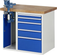 RAU Werkbank 7511A2, B1000xT700xH890mm, 5xSchublade-VA,...