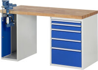 RAU Werkbank 7511A2, B1500xT700xH890mm, 5xSchublade-VA,...