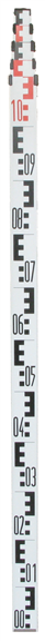 Nedo Teleskop-Nivellierlatte 70037 Aluminium 500 cm, ausziehbar, E-Einteilung