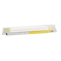 Stabila Meterstab 70102 Holz Weiß/Gelb, 2 m,...