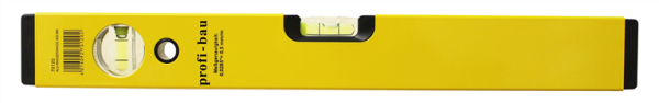 Alu-Wasserwaage 1000 mm, Länge: 1000 mm Profi-Qualität Rechteck-Aluminium-Profil mit auslaufsicheren, stoßfesten Plexiglas-Libellen Messgenauigkeit 0,5 mm/m in Normallage Farbe: gelb