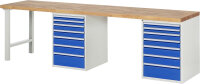 RAU Werkbank 7517A8, B3000xT700xH890mm, 14xSchublade-VA,...
