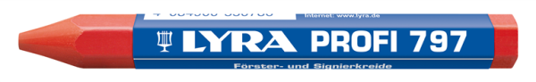 LYRA Förster- und Signierkreide 70180 rot, 12 x 120 mm, 12er Pack, wetterbeständige Ölkreide
