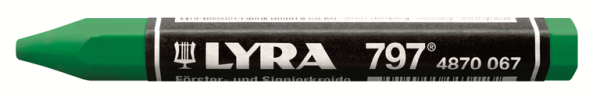 LYRA Förster- und Signierkreide, 12 x 120 mm, grün, 12er Pack
