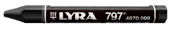 LYRA Förster- und Signierkreide, 12 x 120 mm, schwarz, 12er Pack